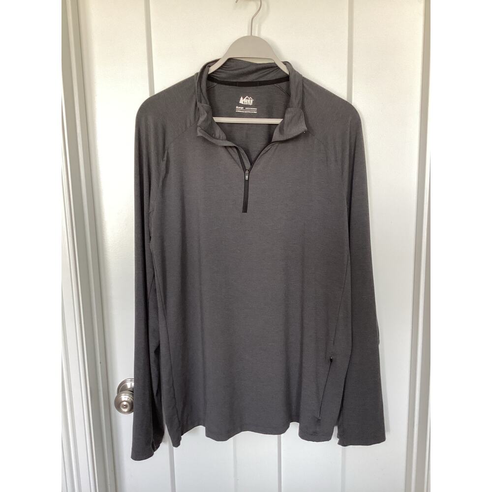 REI Co-Op Men's 1/4 Zip Pullover Wilderness Shirt Hiking Camping Outdoor Gray XL